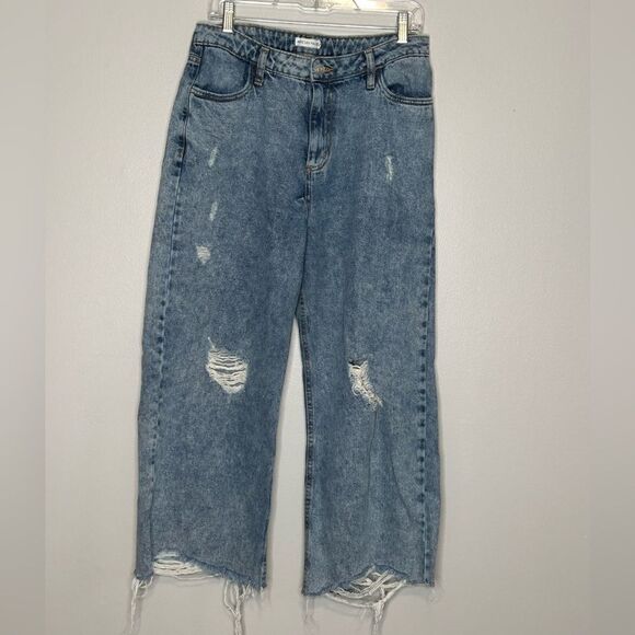 Avec les Filles Wide Leg Cropped Jeans - Picture 1 of 2